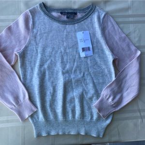 VINCE PINK COMBO KNIT SWEATER TOP SIZE 6 MSRP $68.00 NWT